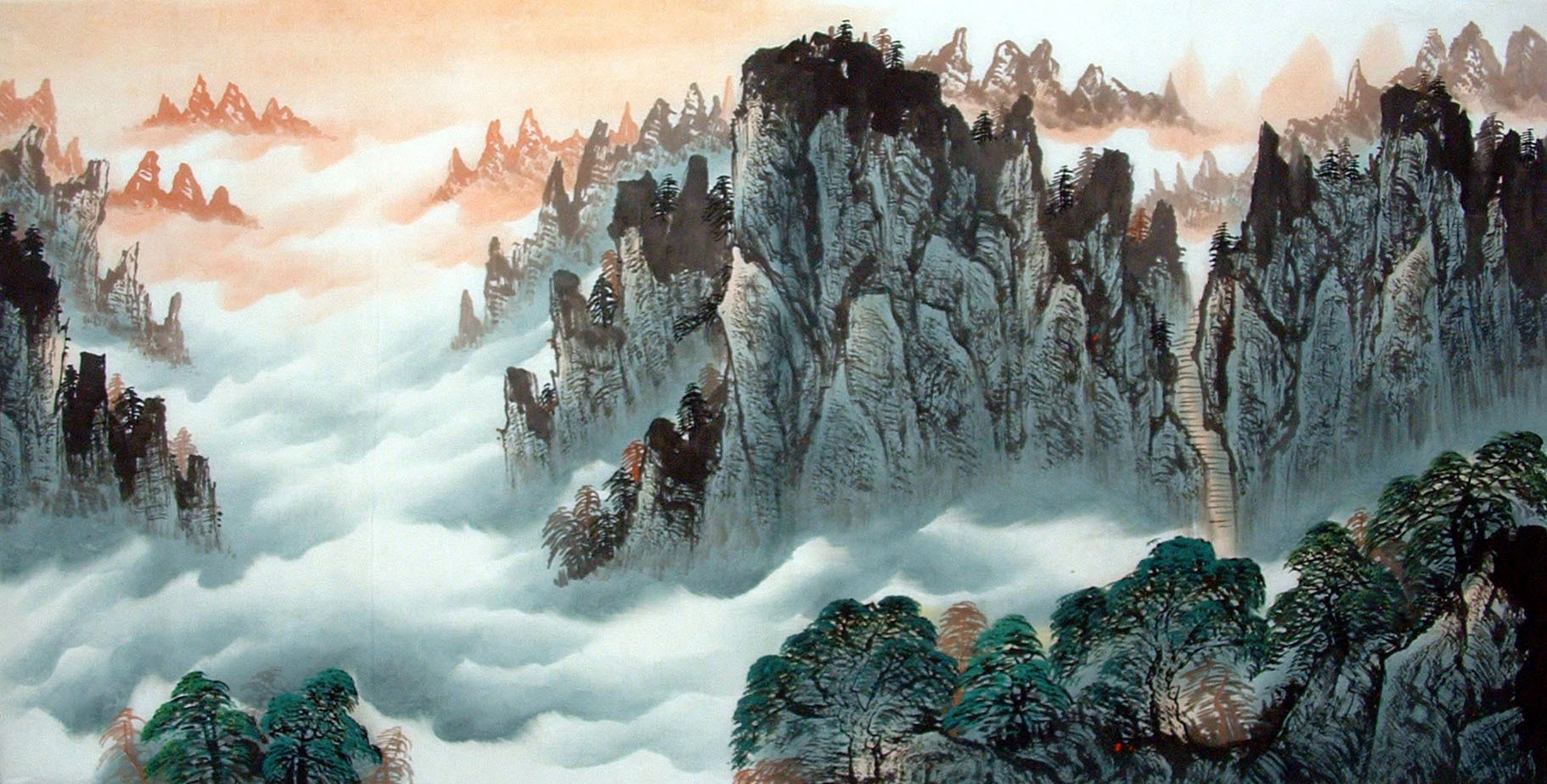 Chinese Landscape Painting - CNAG014780