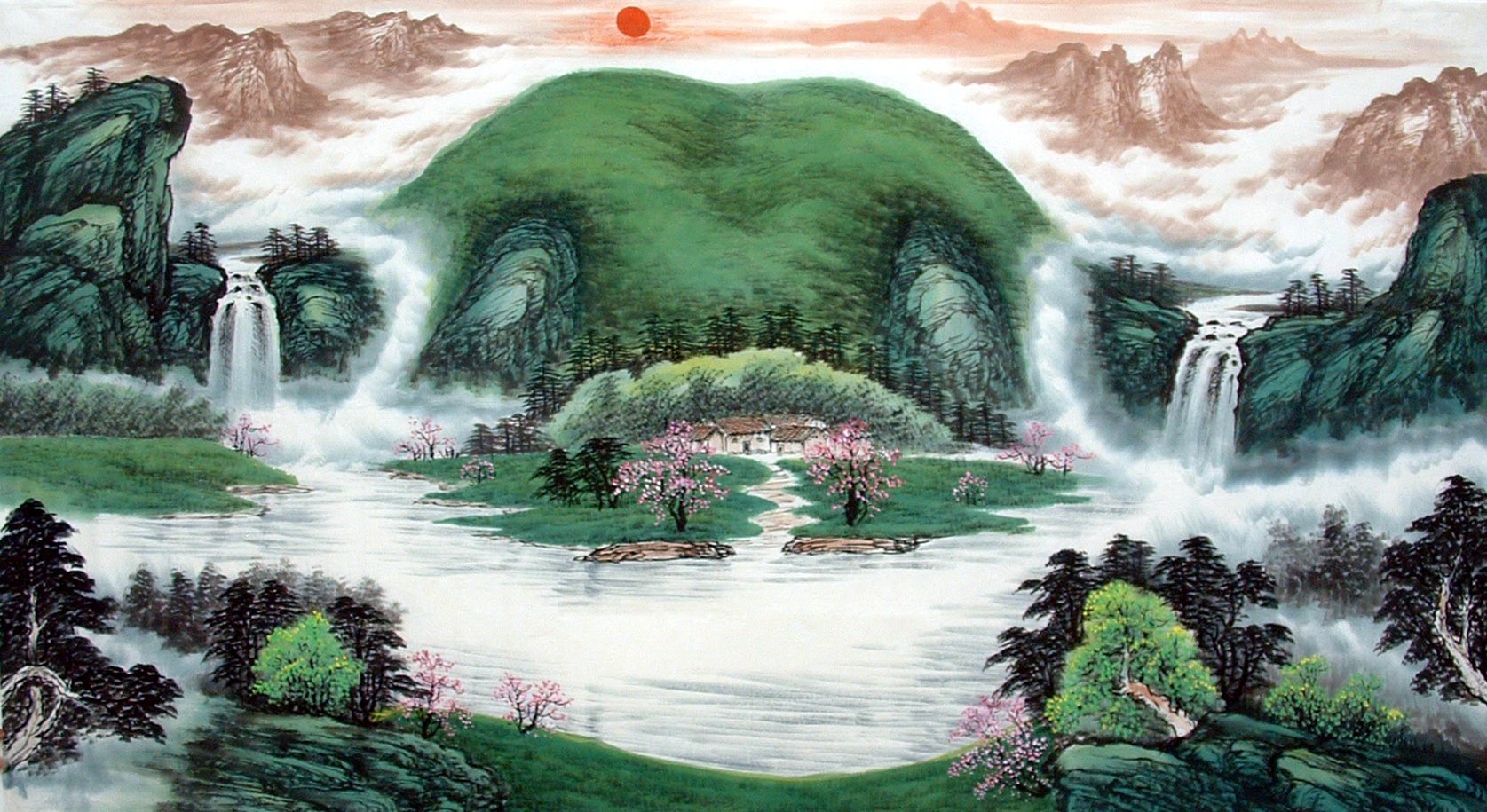 Chinese Landscape Painting - CNAG014896