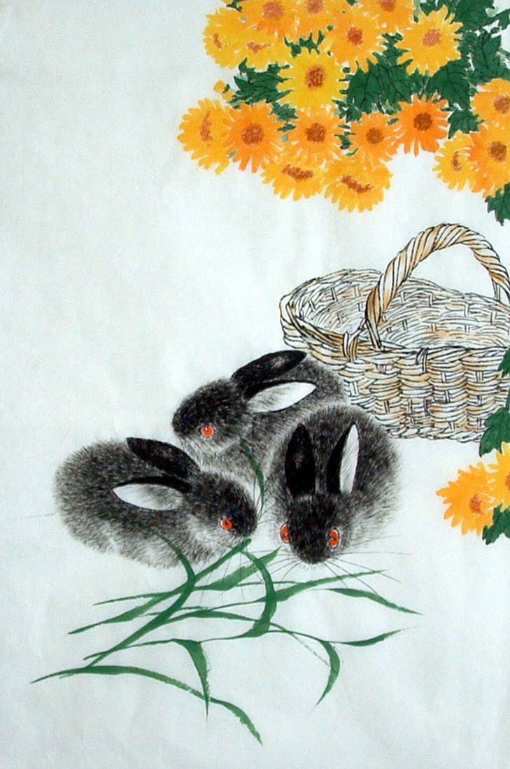 Chinese Rabbit Painting - CNAG014998
