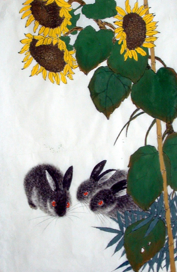 Chinese Rabbit Painting - CNAG015002