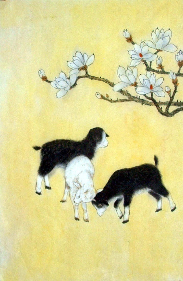Chinese Sheep Painting - CNAG015009