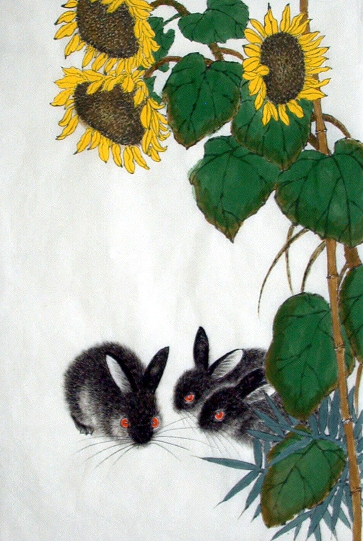 Chinese Rabbit Painting - CNAG015010