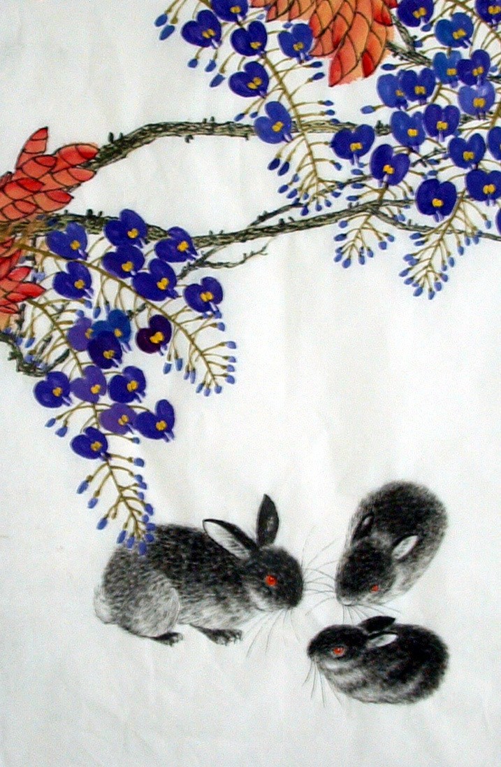 Chinese Rabbit Painting - CNAG015011