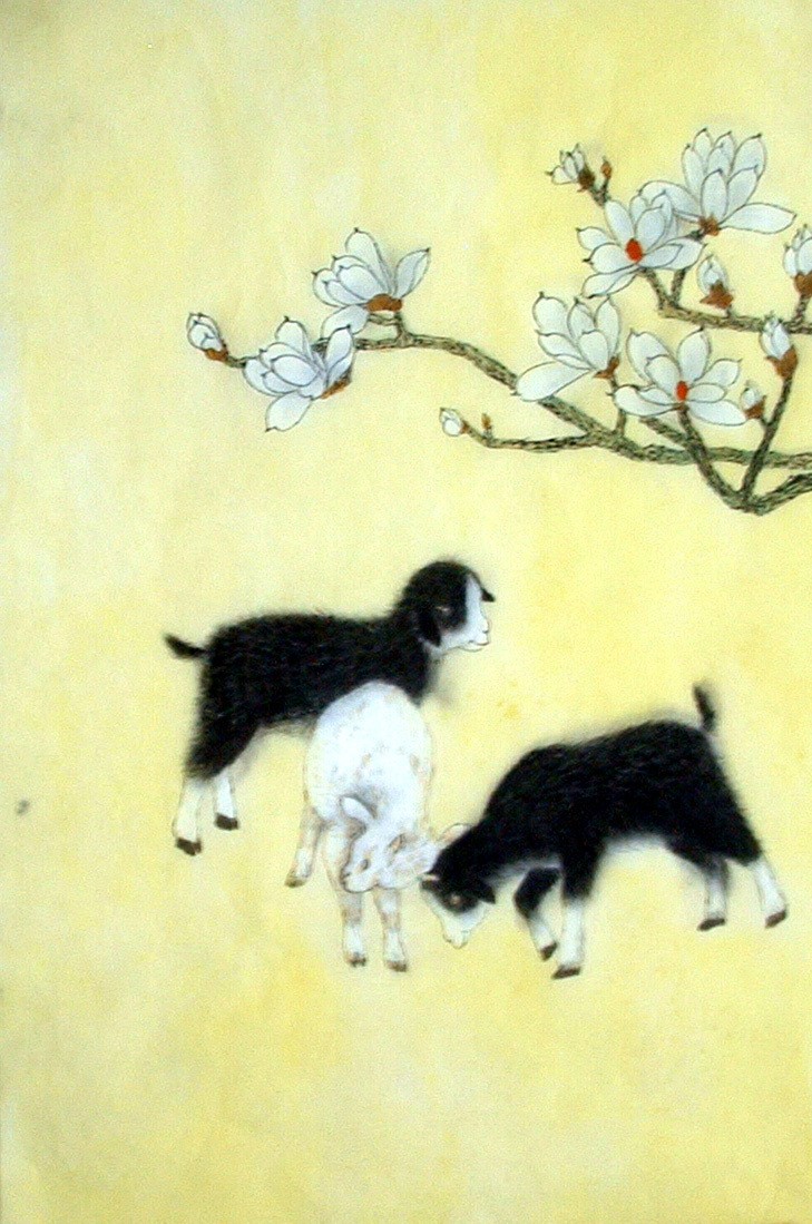 Chinese Sheep Painting - CNAG015012