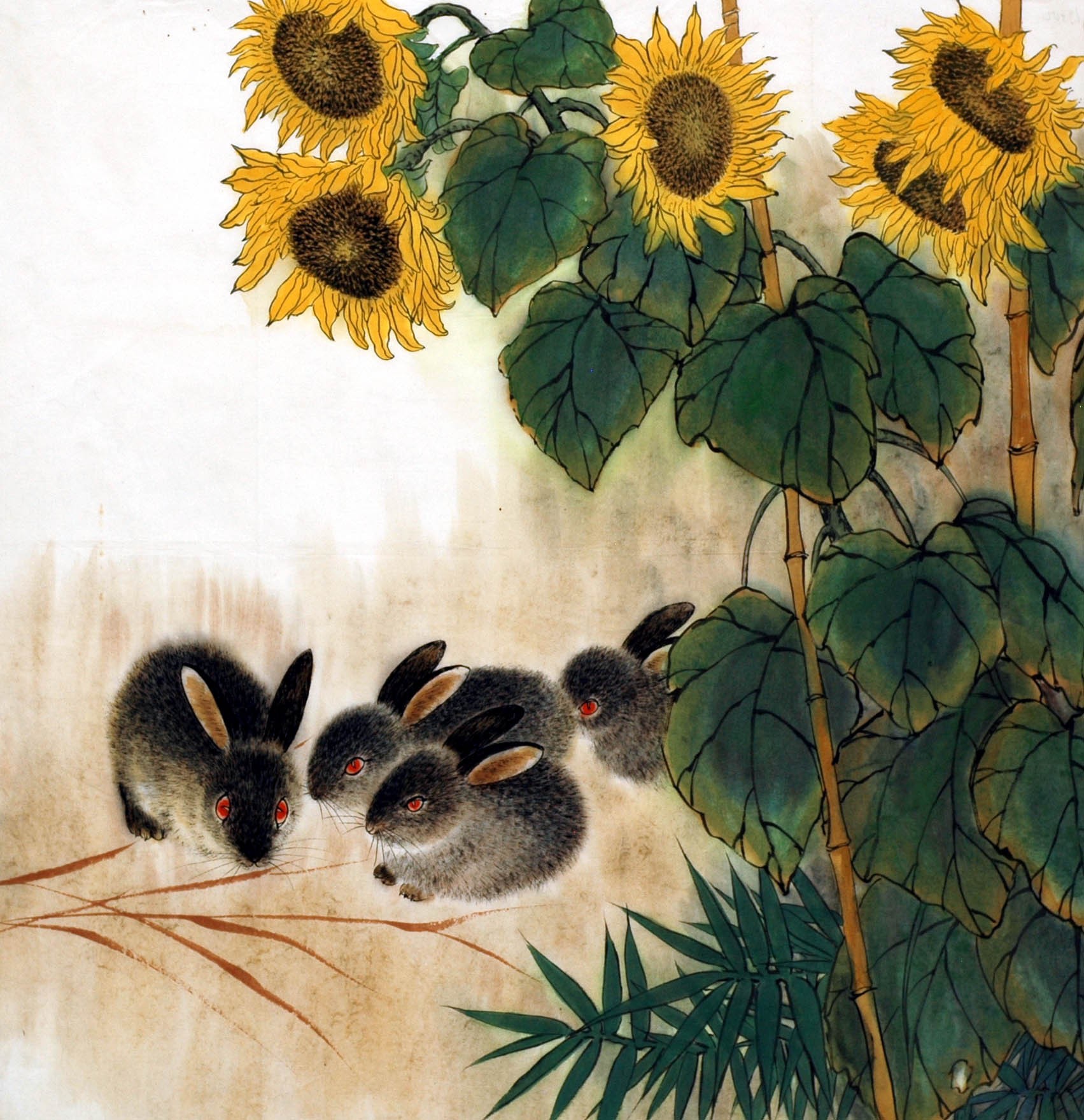 Chinese Rabbit Painting - CNAG015017