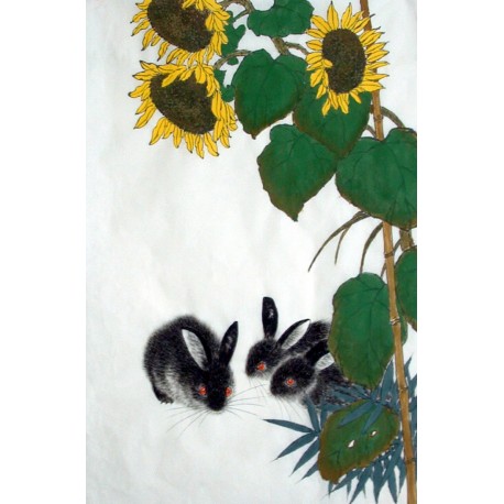 Chinese Rabbit Painting - CNAG015018