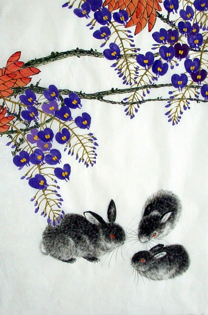 Chinese Rabbit Painting - CNAG015019