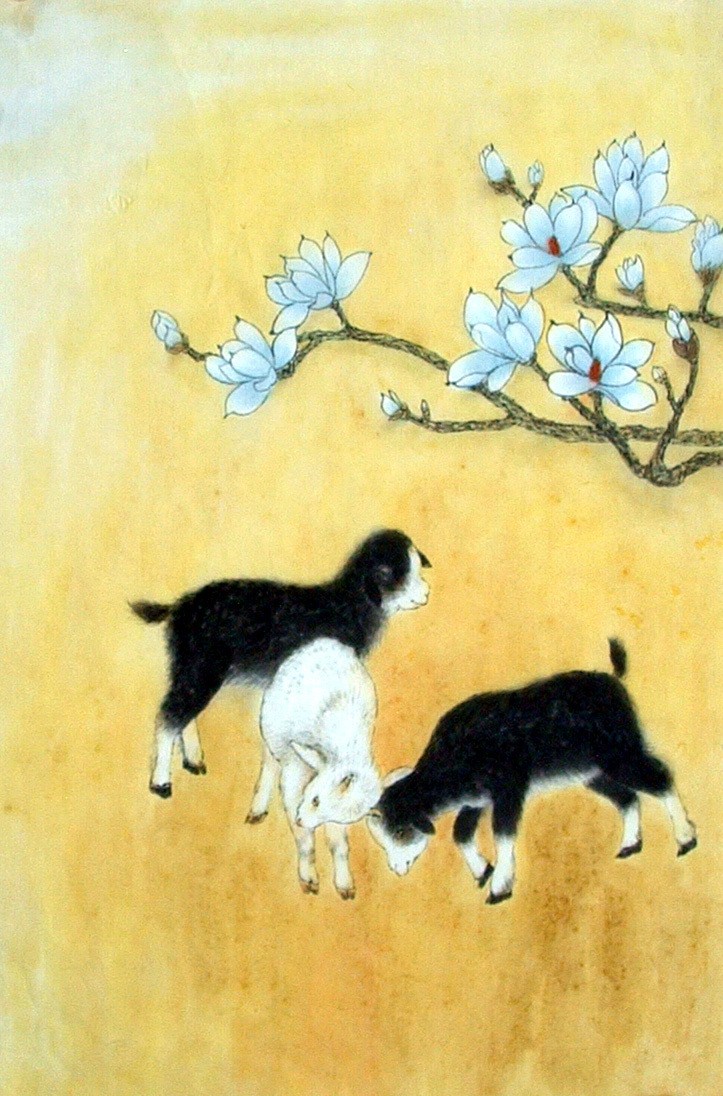 Chinese Sheep Painting - CNAG015021