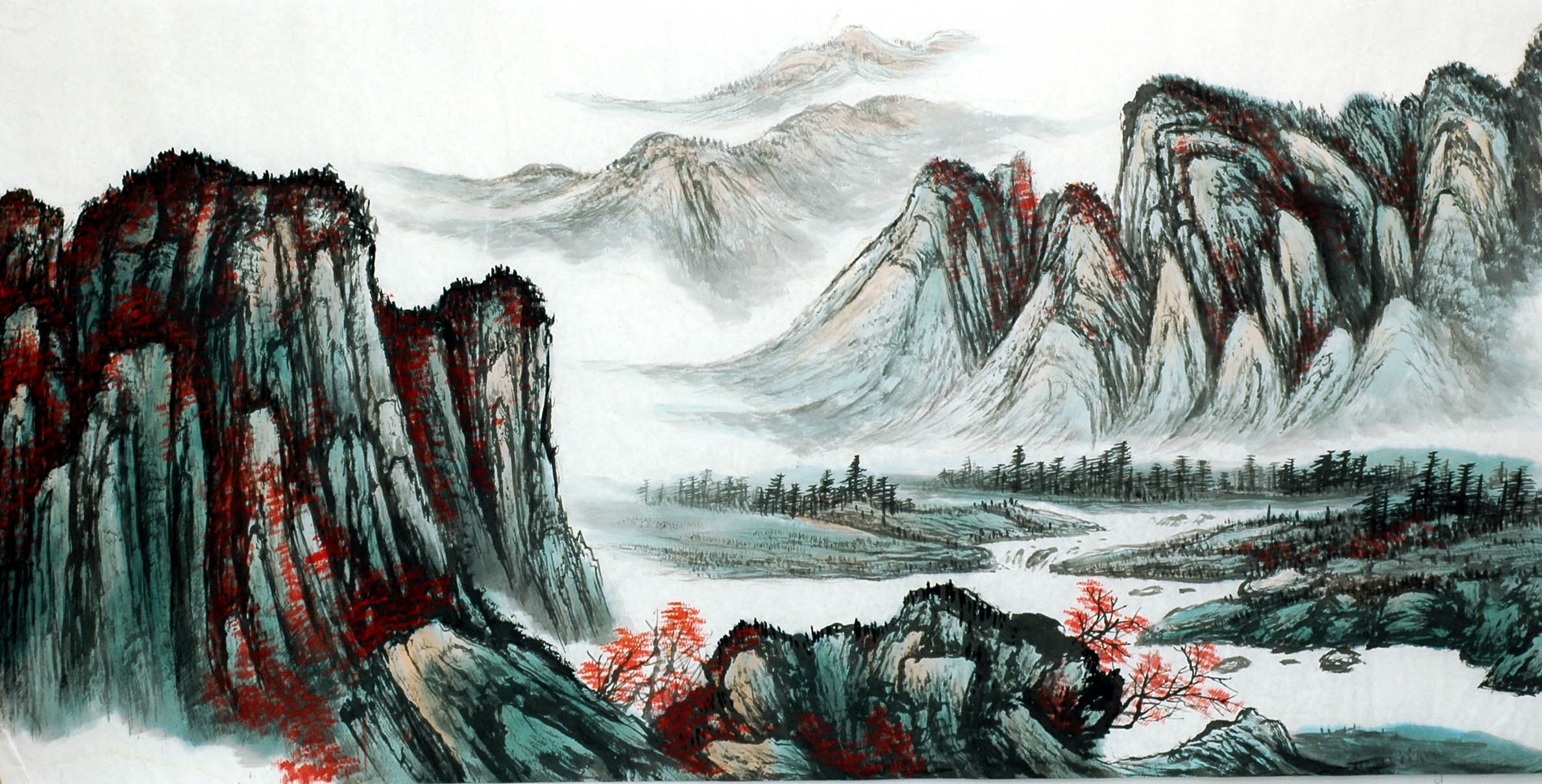 Chinese Landscape Painting - CNAG015045