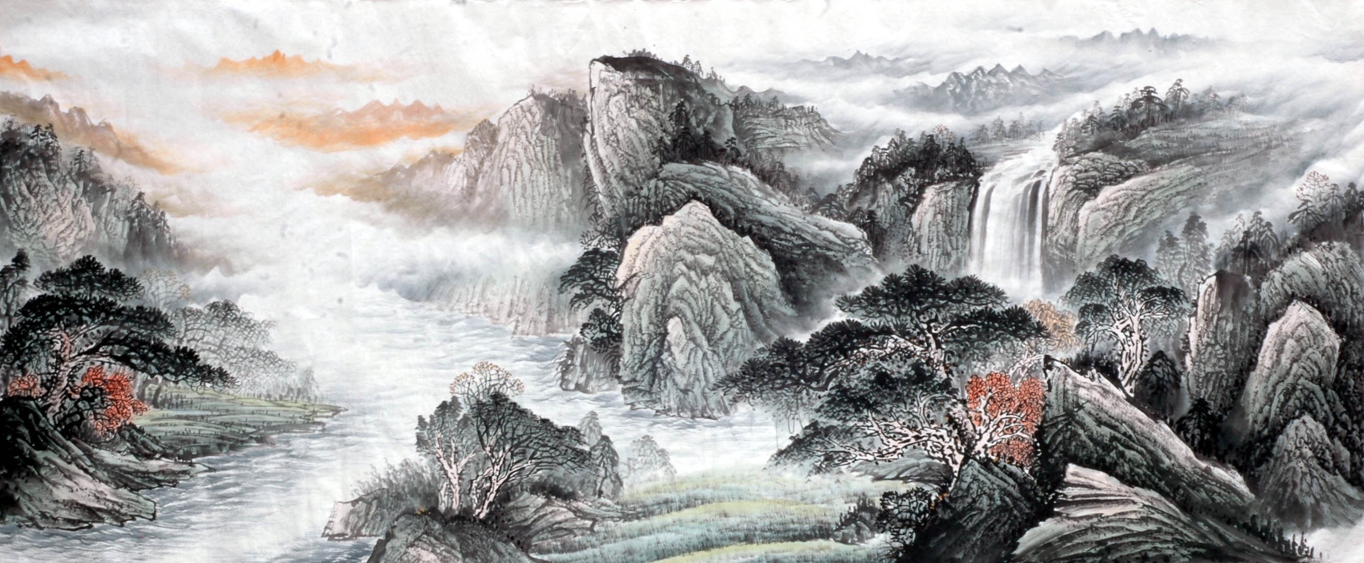 Chinese Landscape Painting - CNAG015105