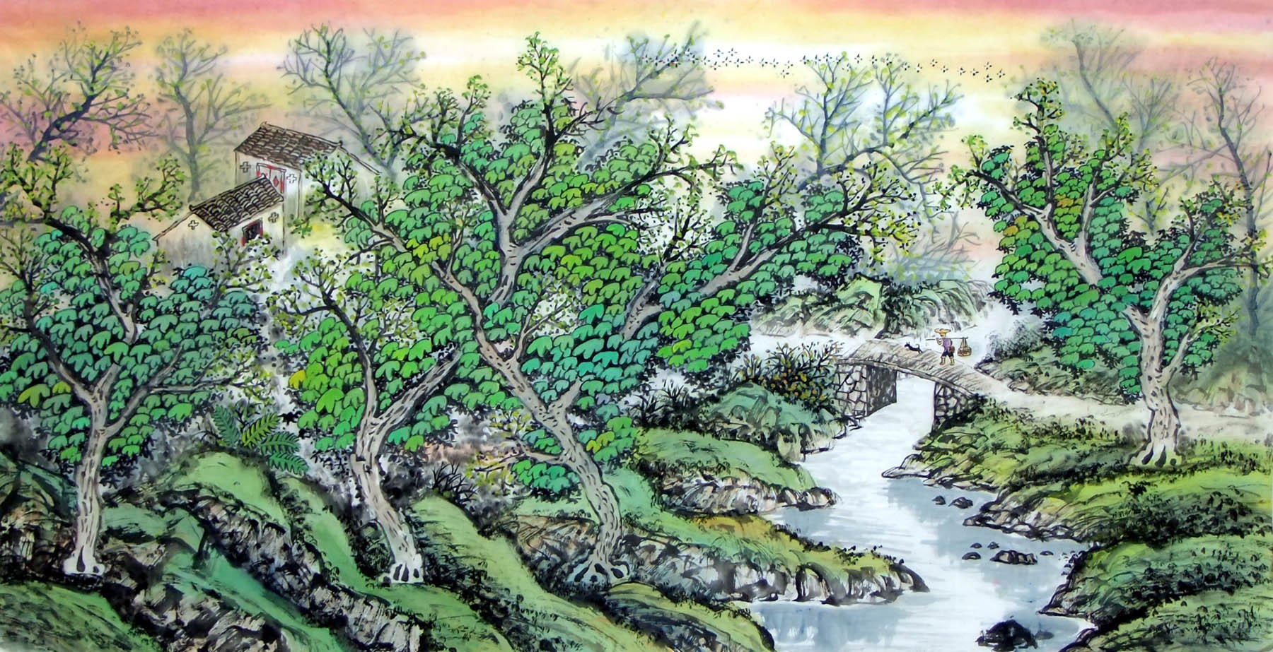 Chinese Landscape Painting - CNAG015134