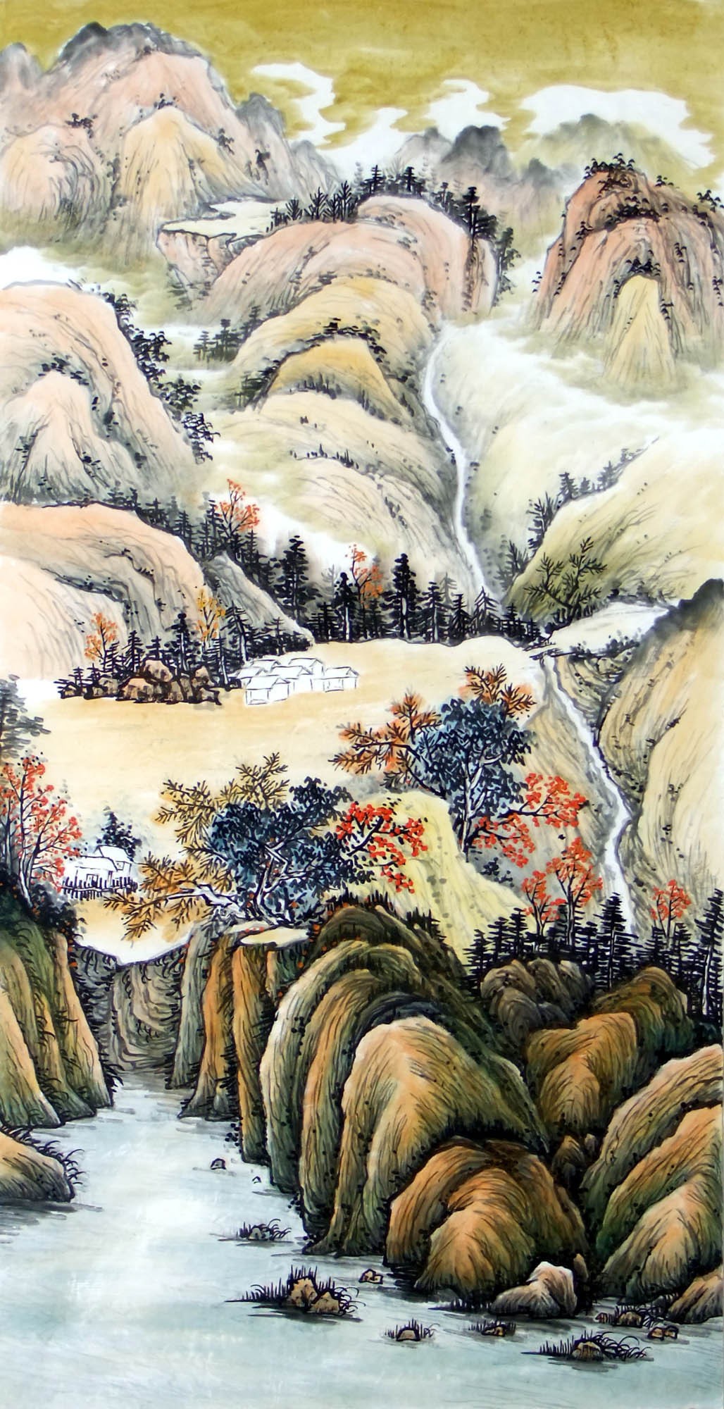 Chinese Landscape Painting - CNAG015135