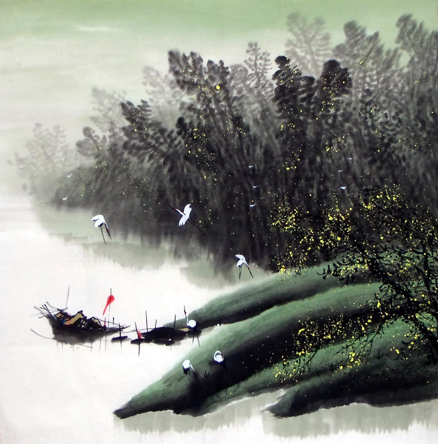 Chinese Landscape Painting - CNAG015157