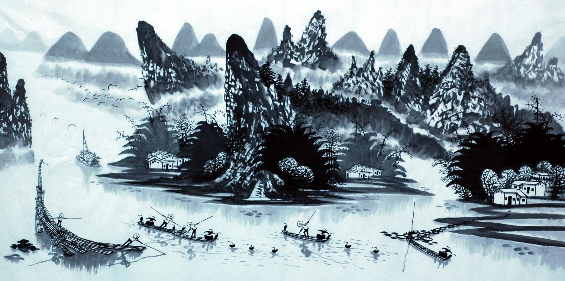 Chinese Landscape Painting - CNAG015158