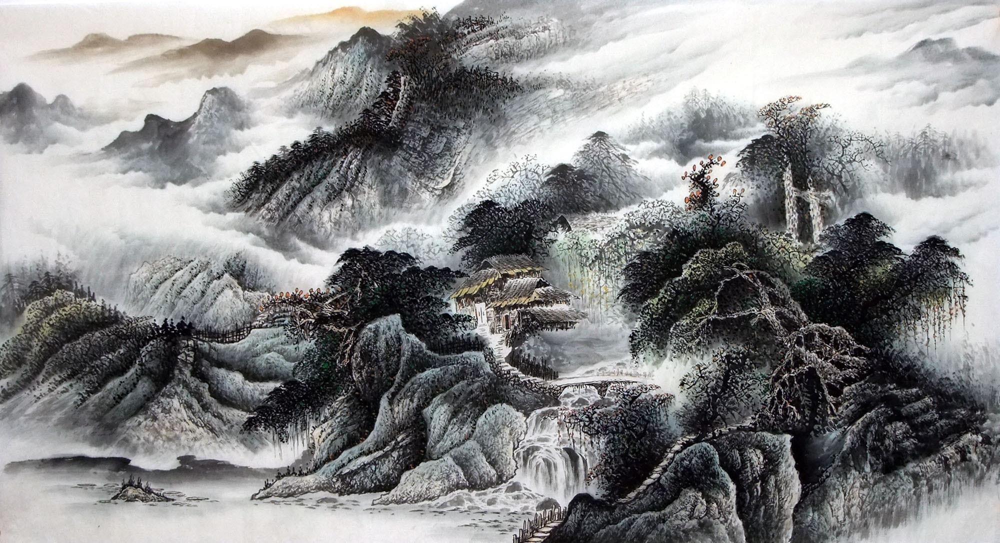 Chinese Landscape Painting - CNAG015169