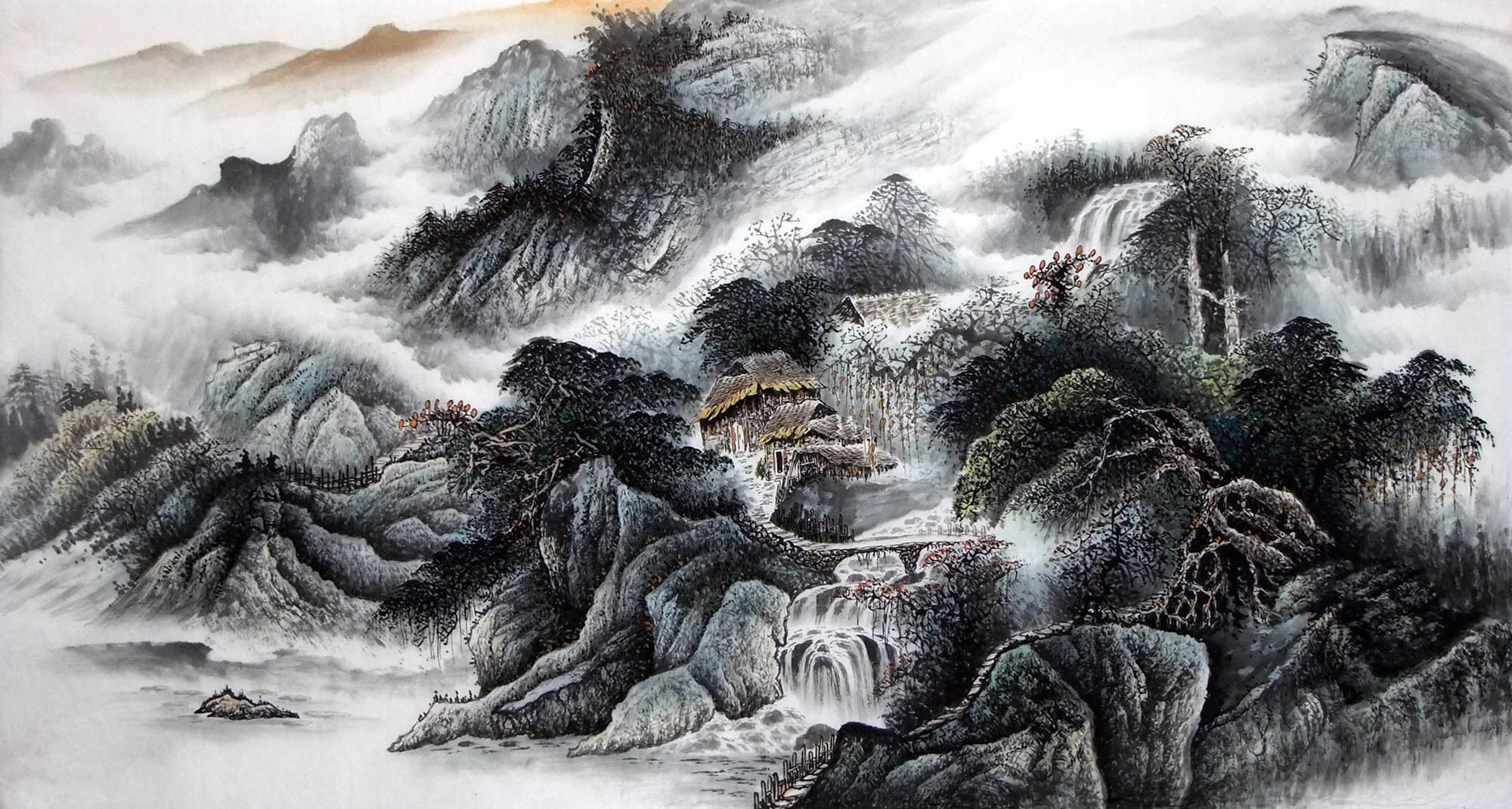 Chinese Landscape Painting - CNAG015170