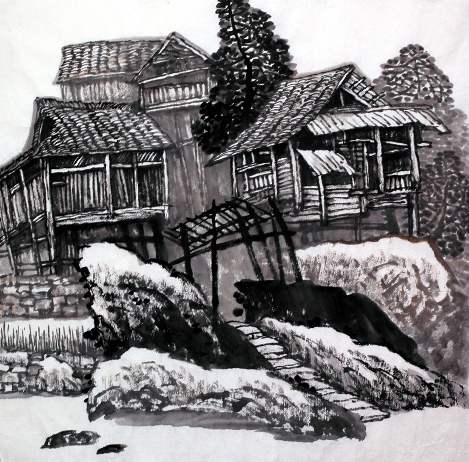 Chinese Landscape Painting - CNAG015191
