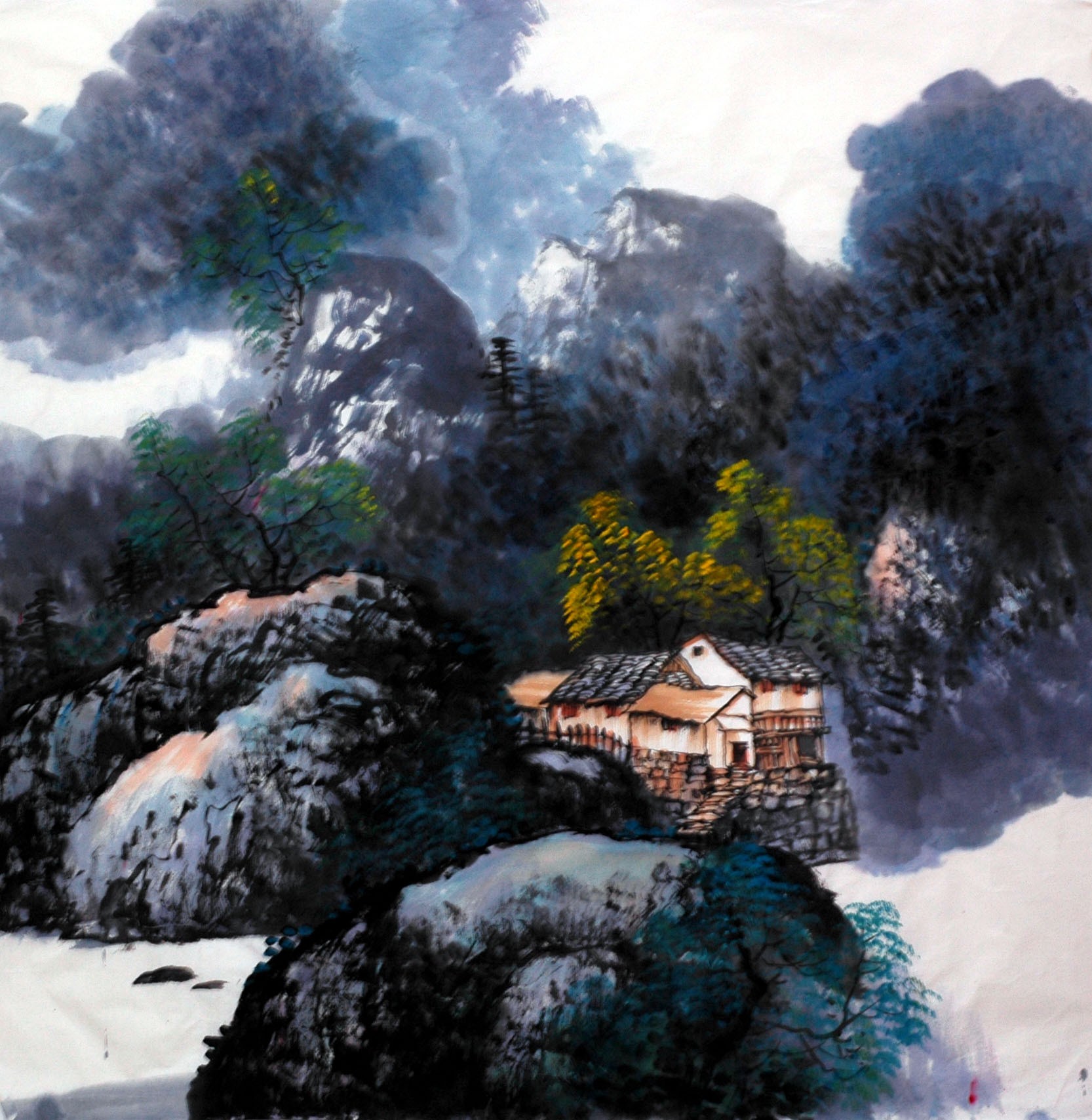 Chinese Landscape Painting - CNAG015197