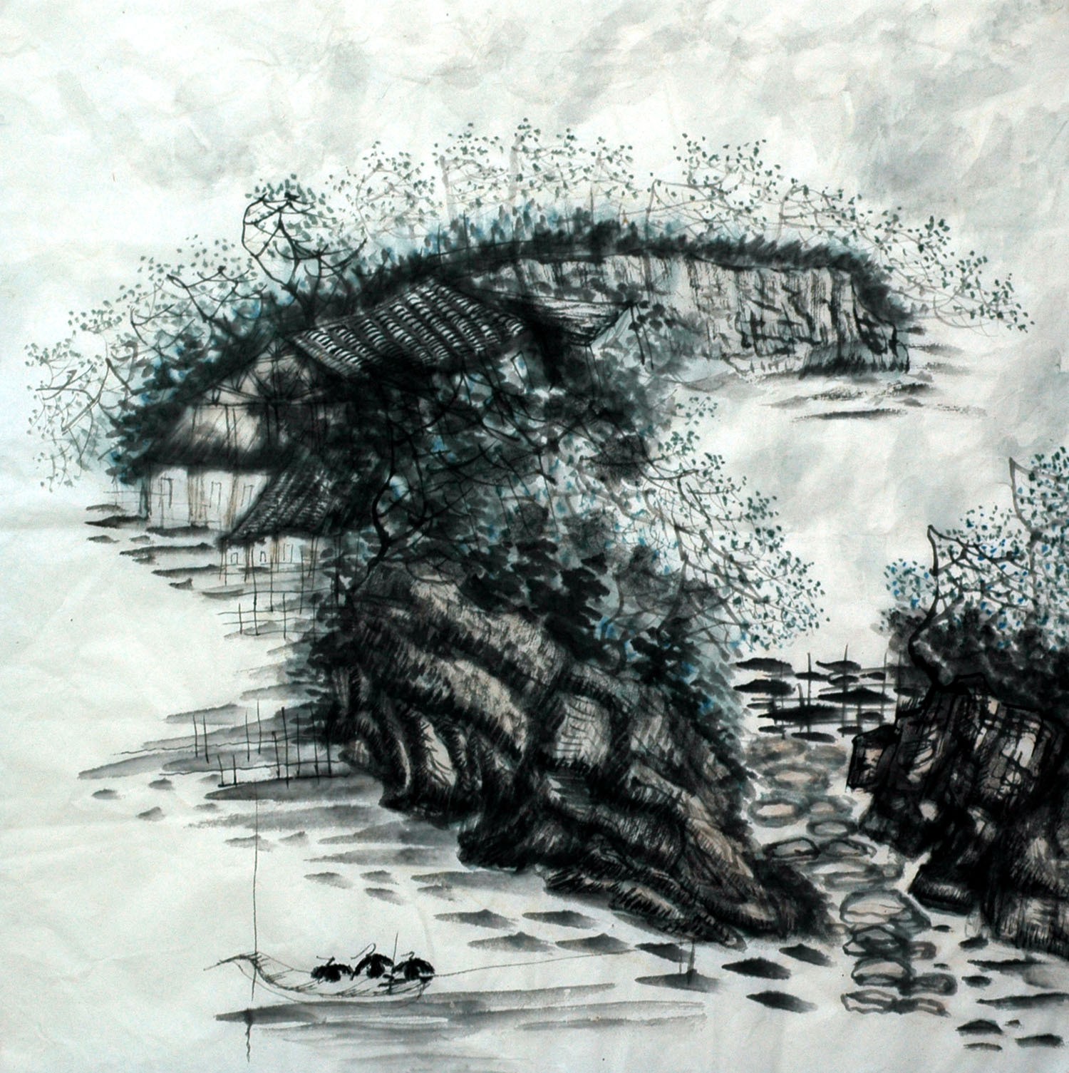Chinese Landscape Painting - CNAG015198