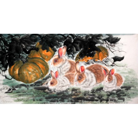 Chinese Rabbit Painting - CNAG015200