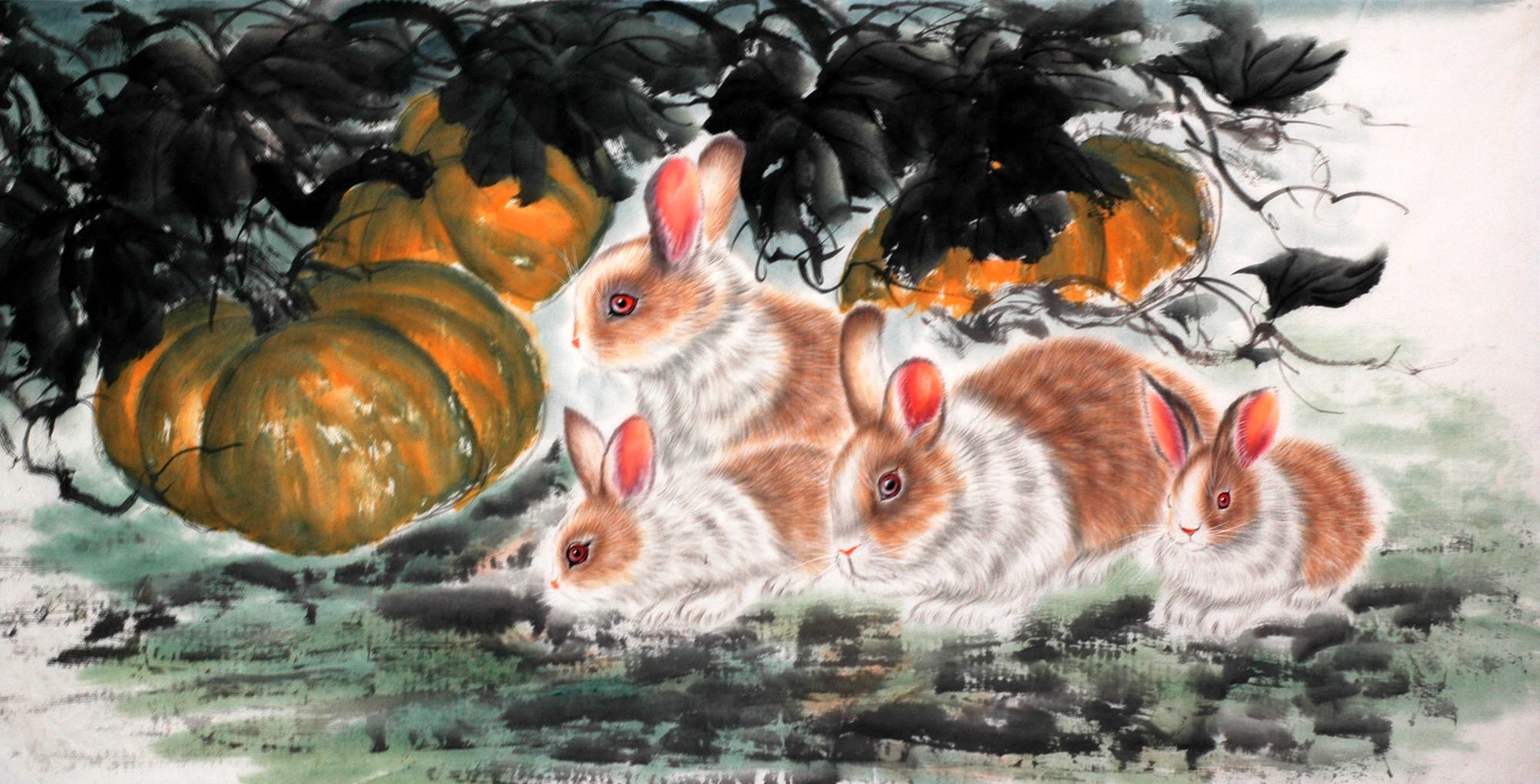 Chinese Rabbit Painting - CNAG015200