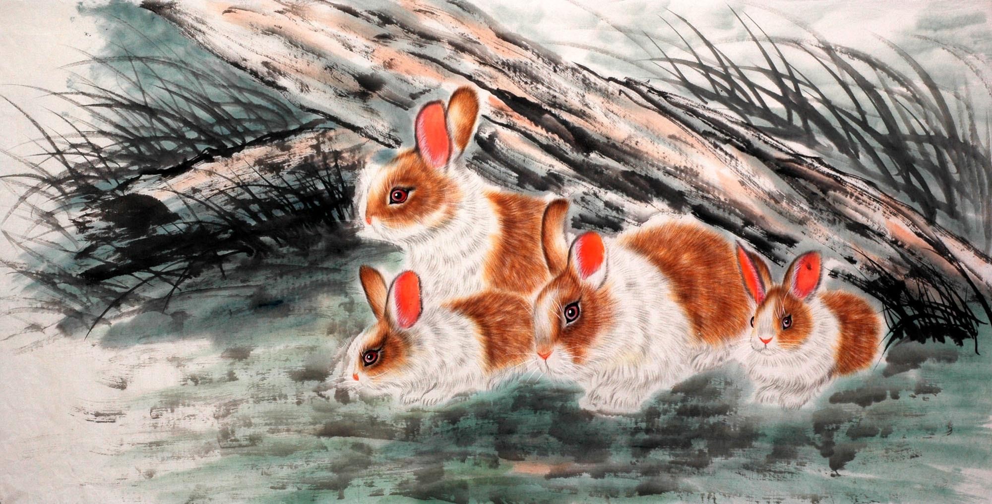 Chinese Rabbit Painting - CNAG015203