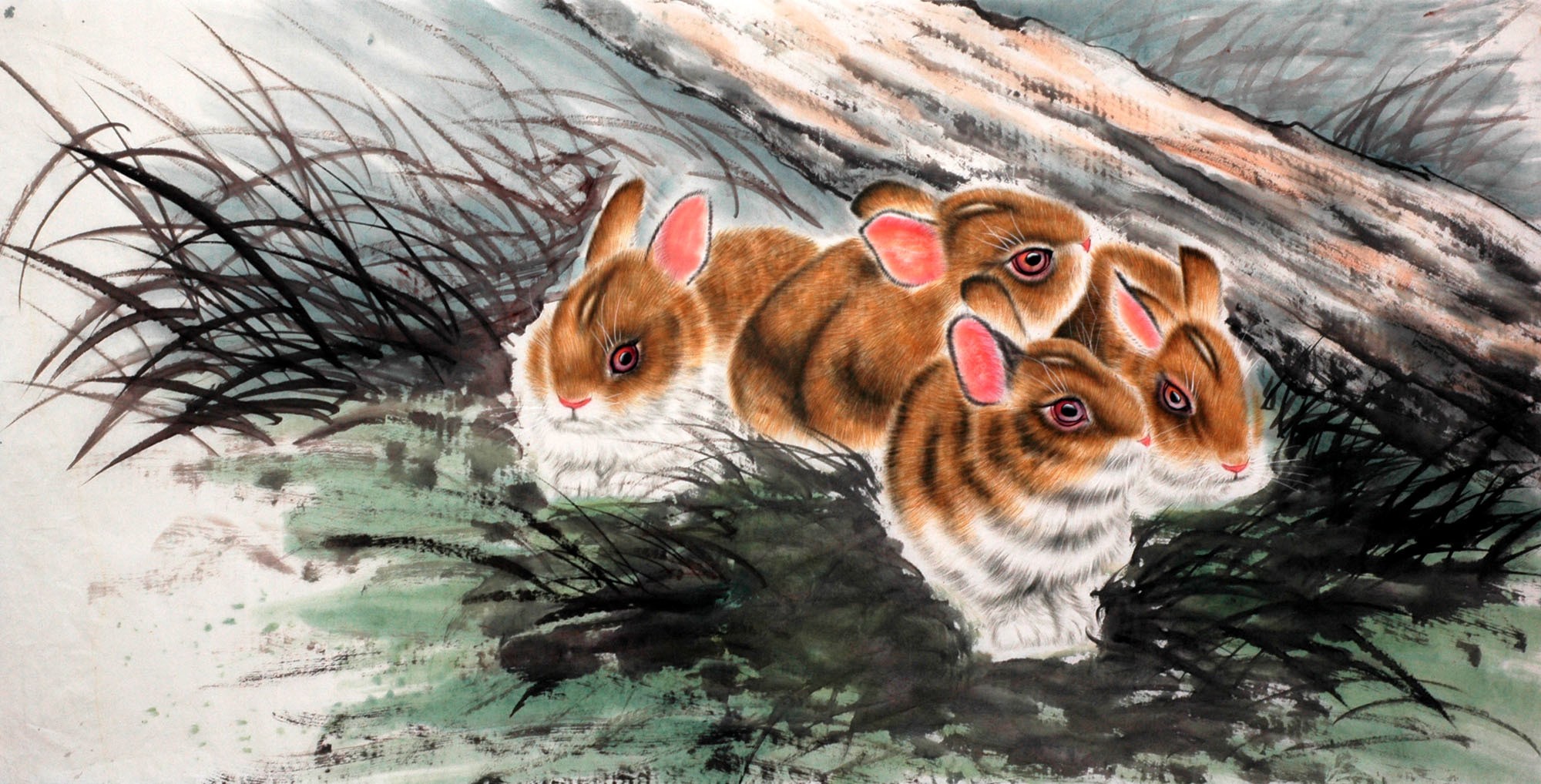 Chinese Rabbit Painting - CNAG015205