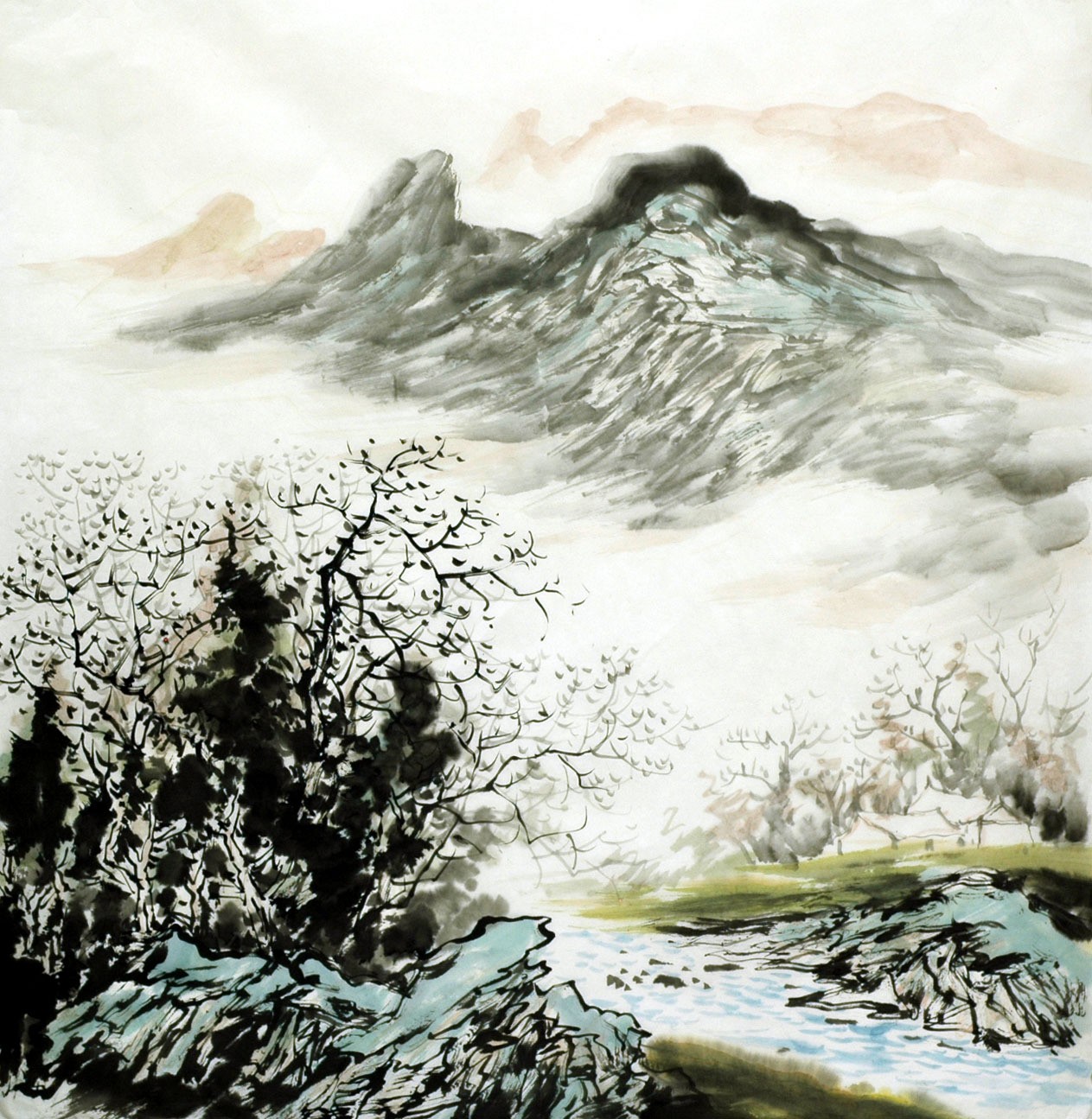 Chinese Landscape Painting - CNAG015309