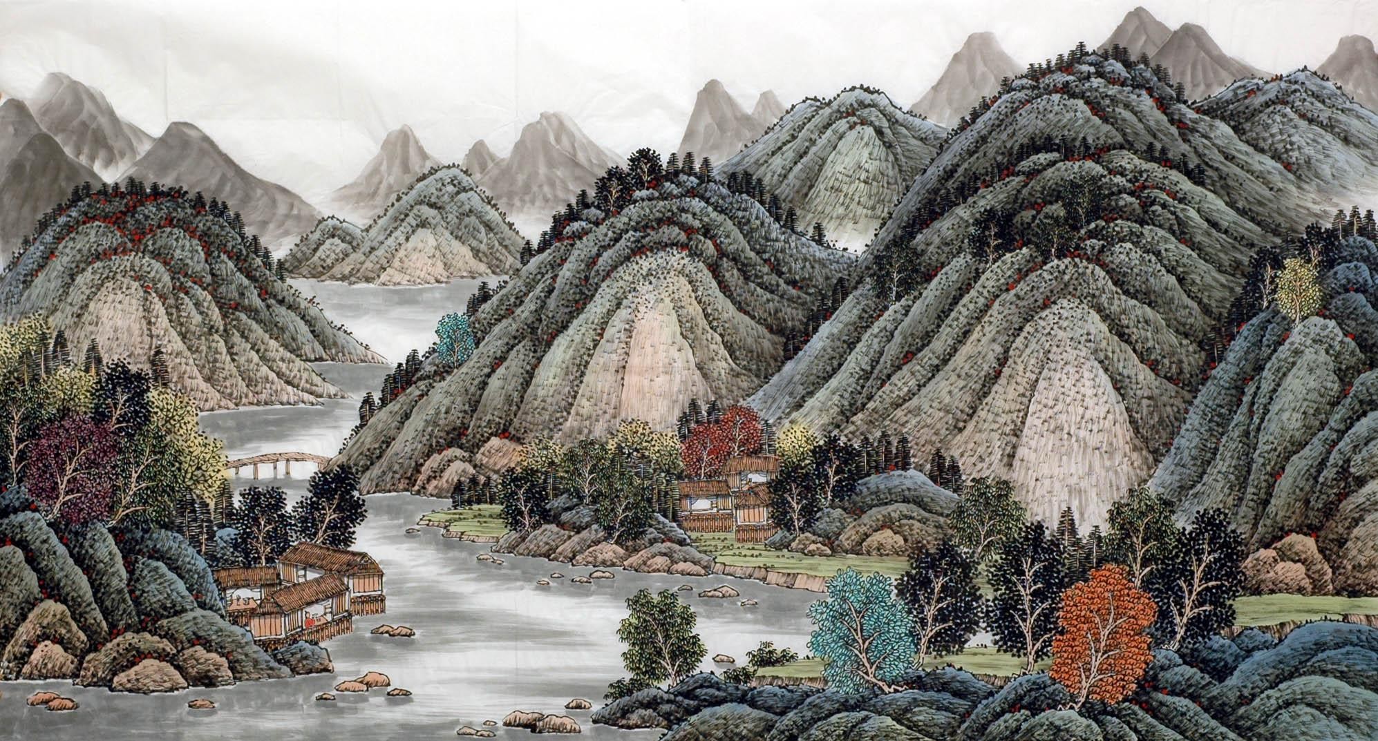 Chinese Landscape Painting - CNAG015393