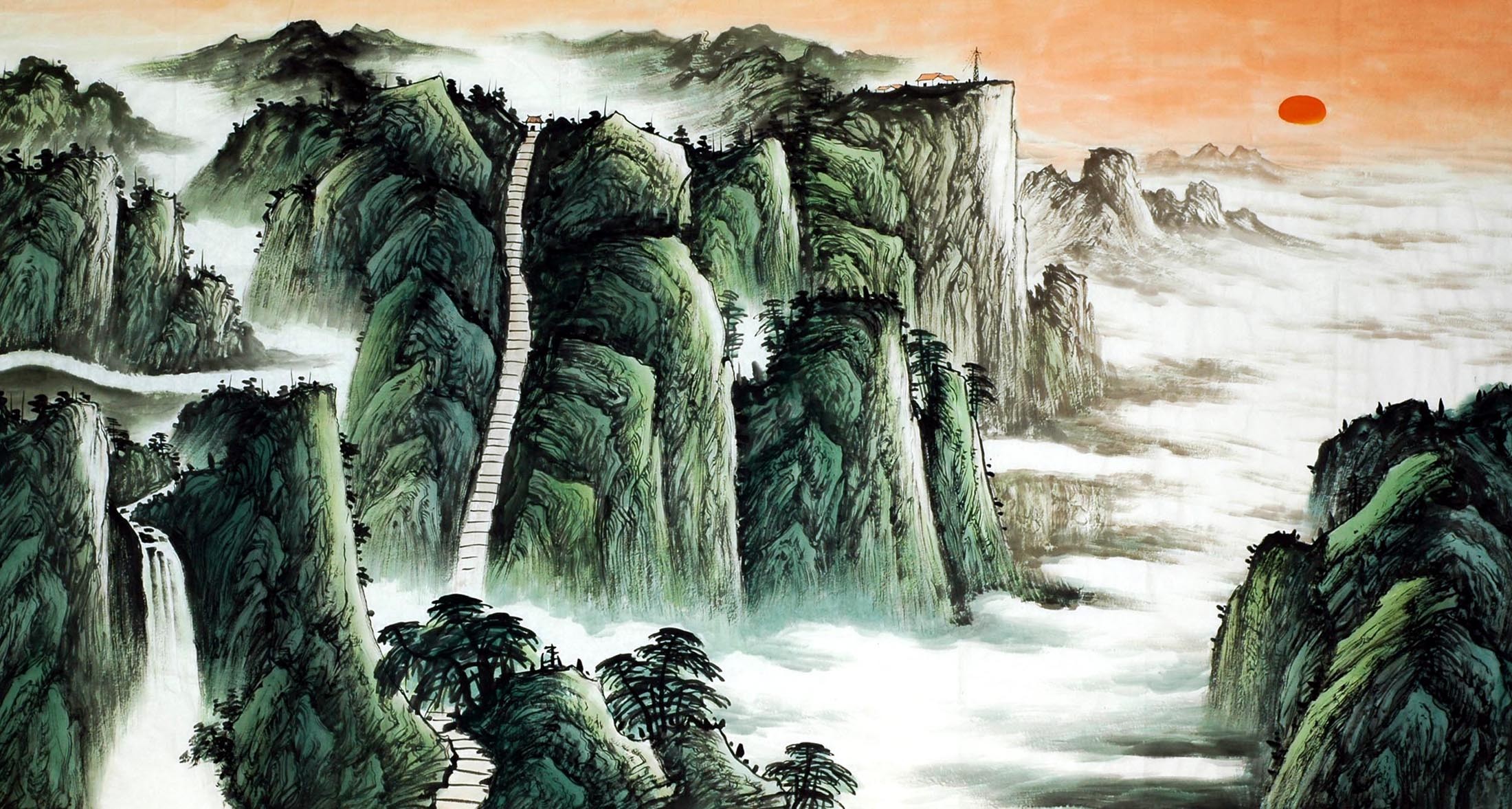 Chinese Pine Painting - CNAG015394
