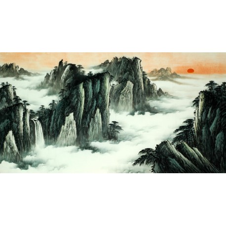 Chinese Pine Painting - CNAG015396