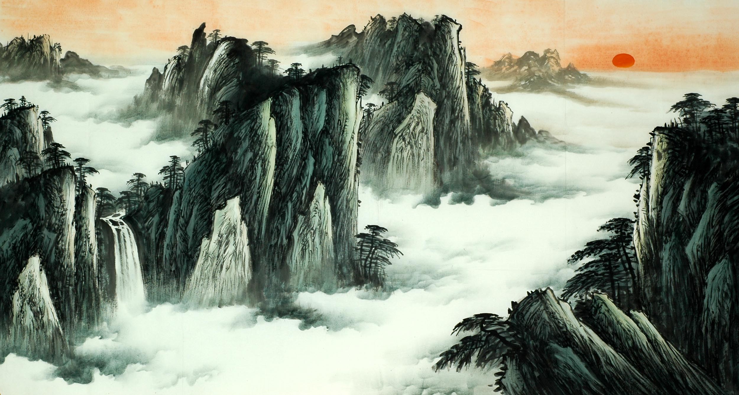 Chinese Pine Painting - CNAG015396