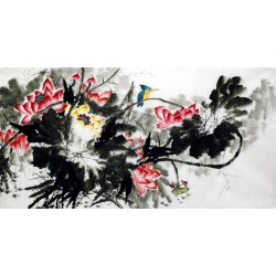 Chinese Lotus Painting - CNAG015400
