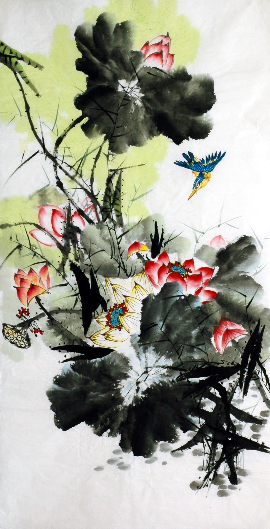 Chinese Lotus Painting - CNAG015403