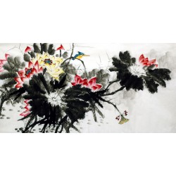 Chinese Lotus Painting - CNAG015404