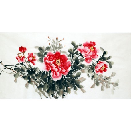 Chinese Peony Painting - CNAG007041