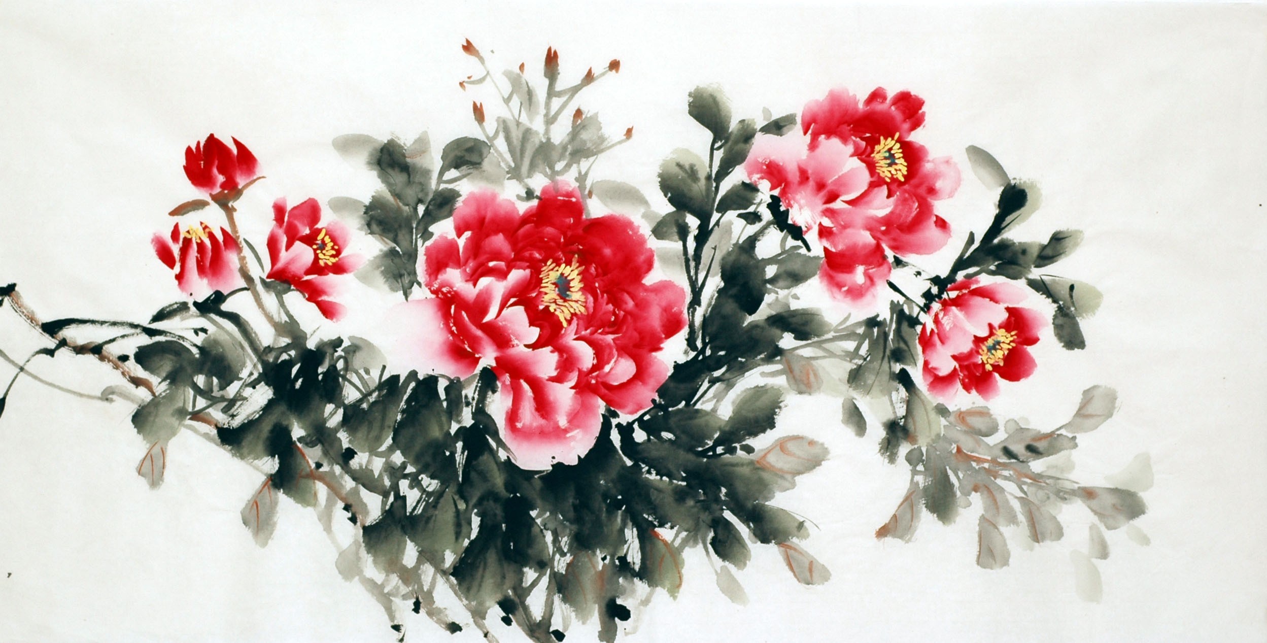 Chinese Peony Painting - CNAG007041