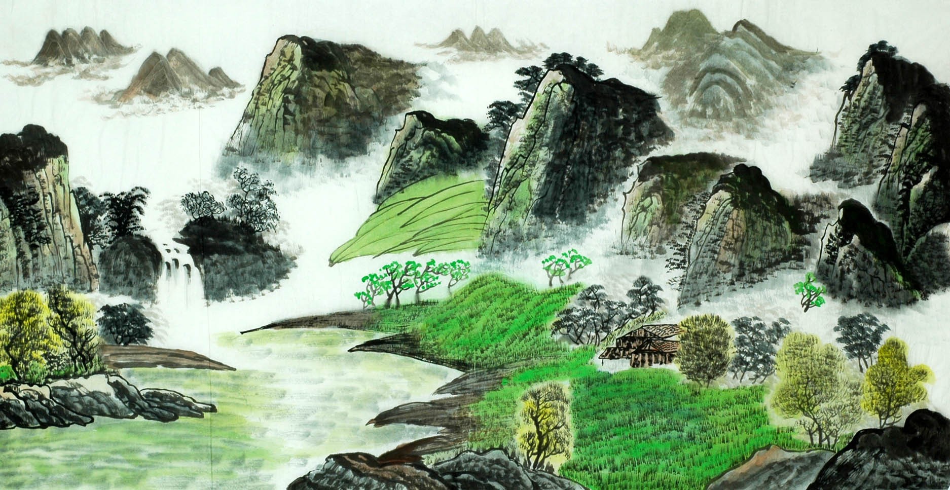 Chinese Landscape Painting - CNAG007066