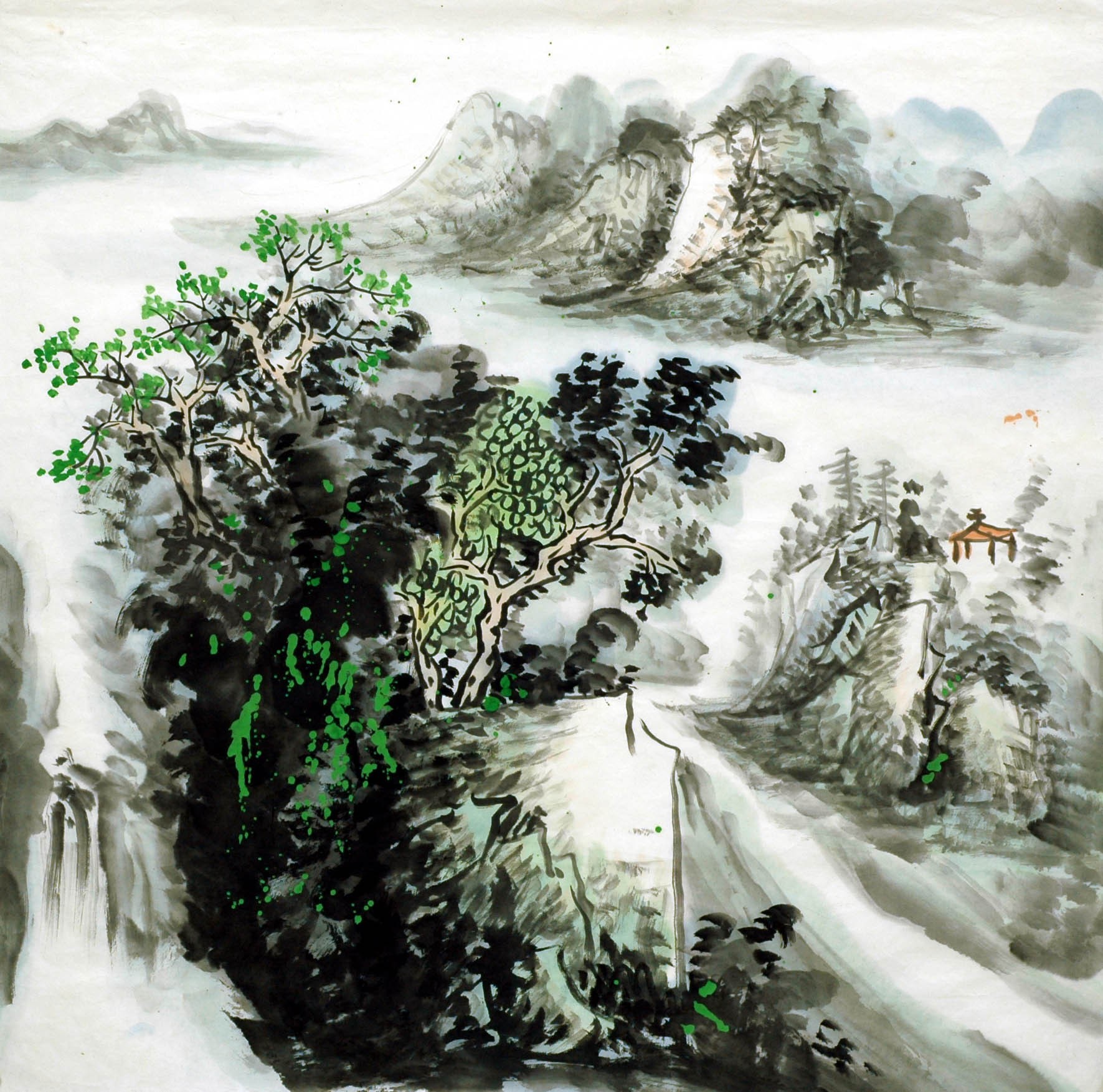 Chinese Landscape Painting - CNAG007078