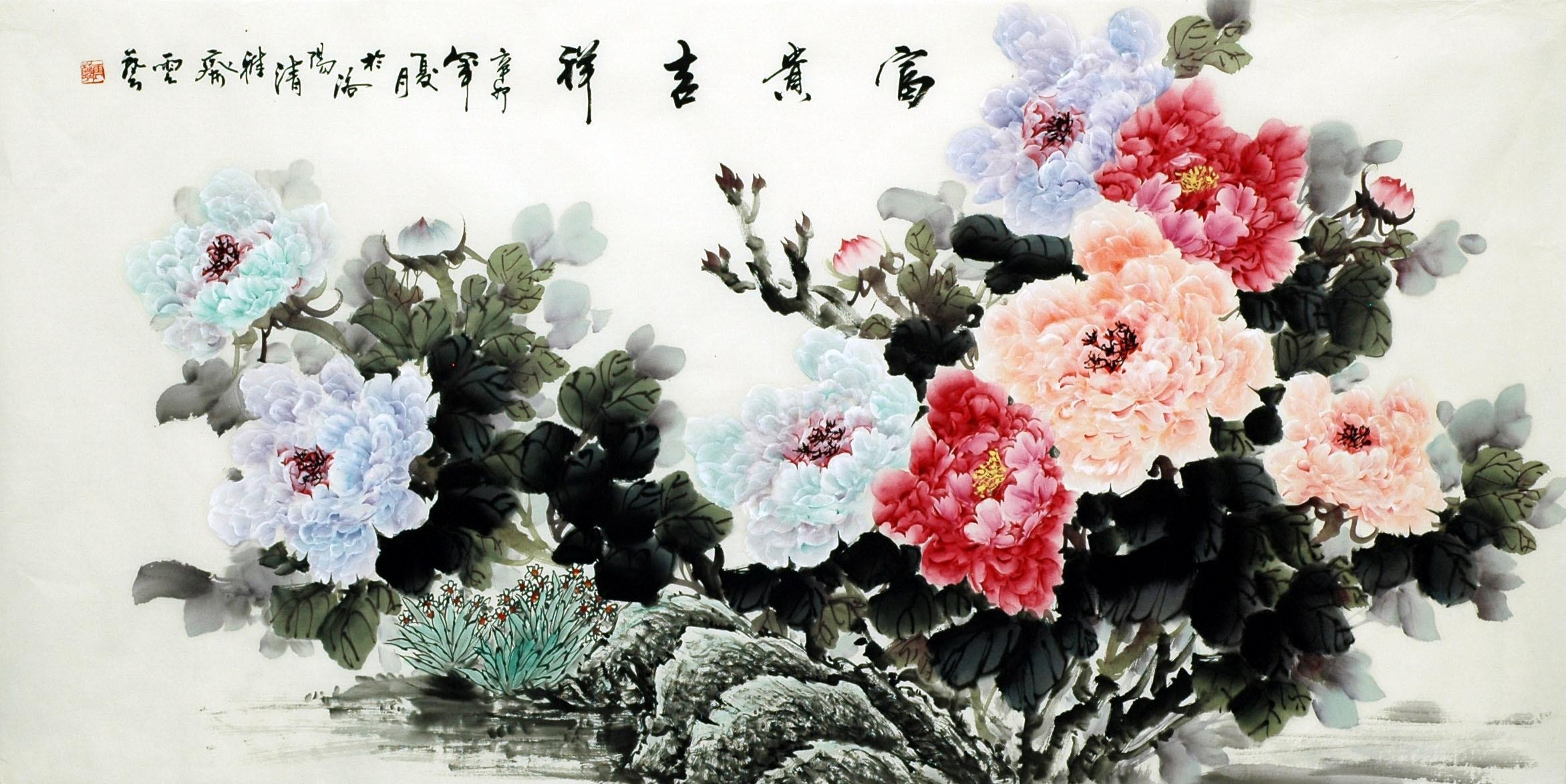 Chinese Peony Painting - CNAG007080