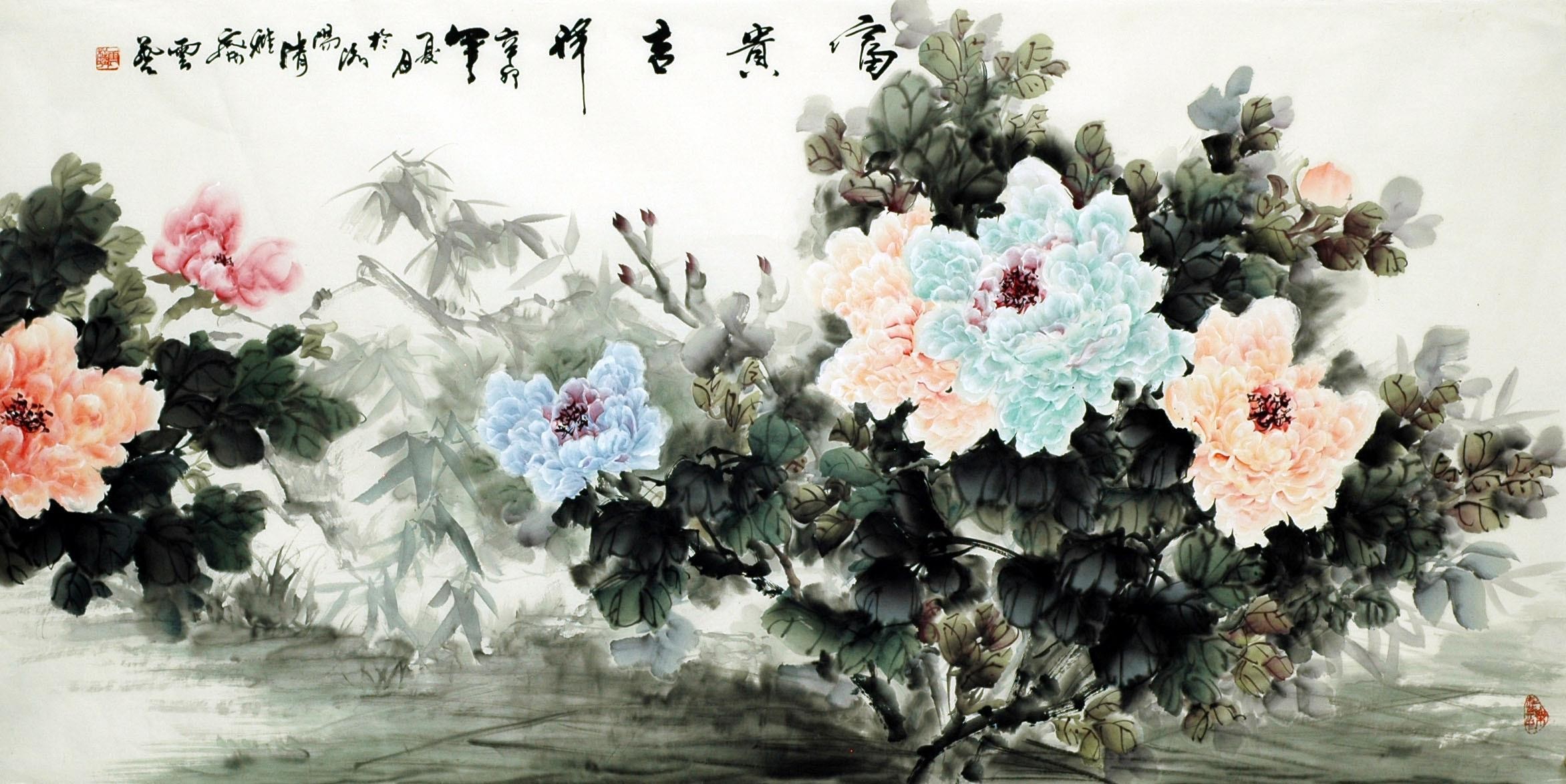 Chinese Peony Painting - CNAG007084
