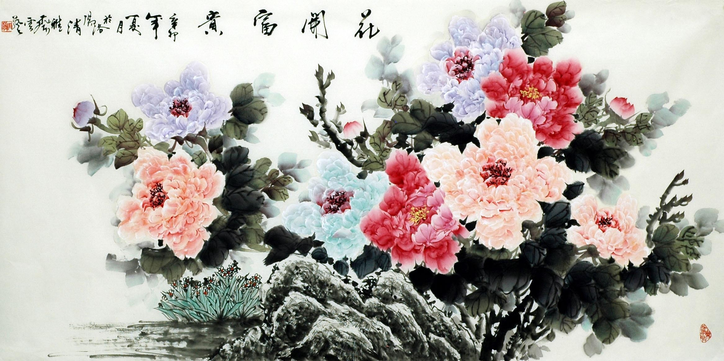 Chinese Peony Painting - CNAG007086