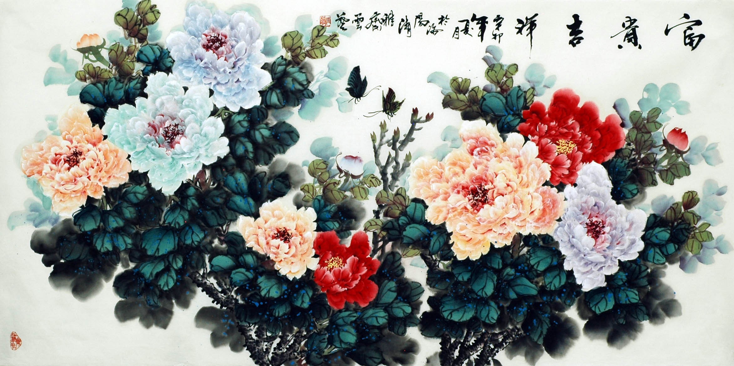 Chinese Peony Painting - CNAG007087
