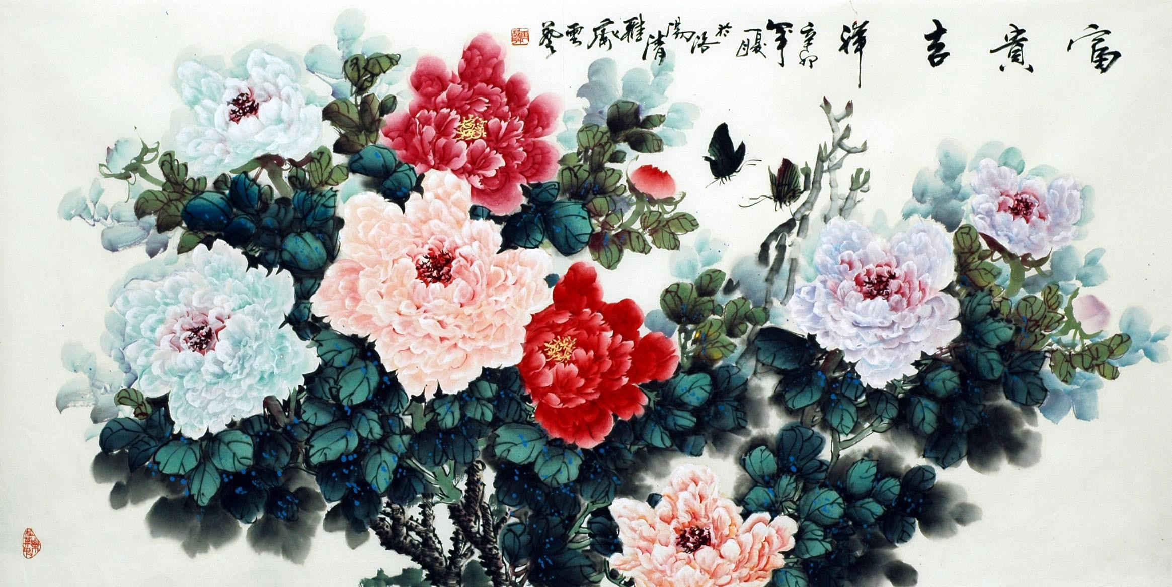 Chinese Peony Painting - CNAG007088