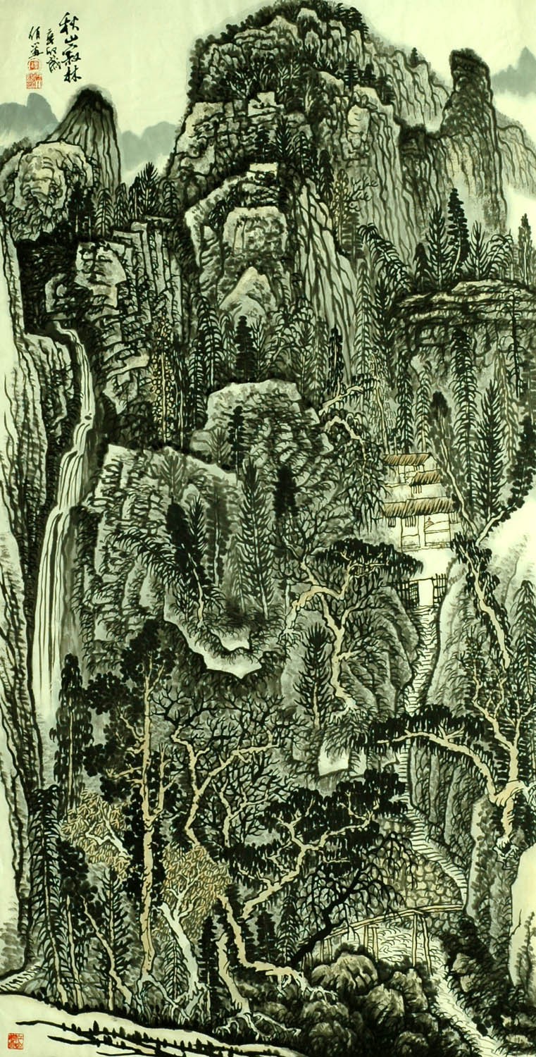 Chinese Landscape Painting - CNAG007094