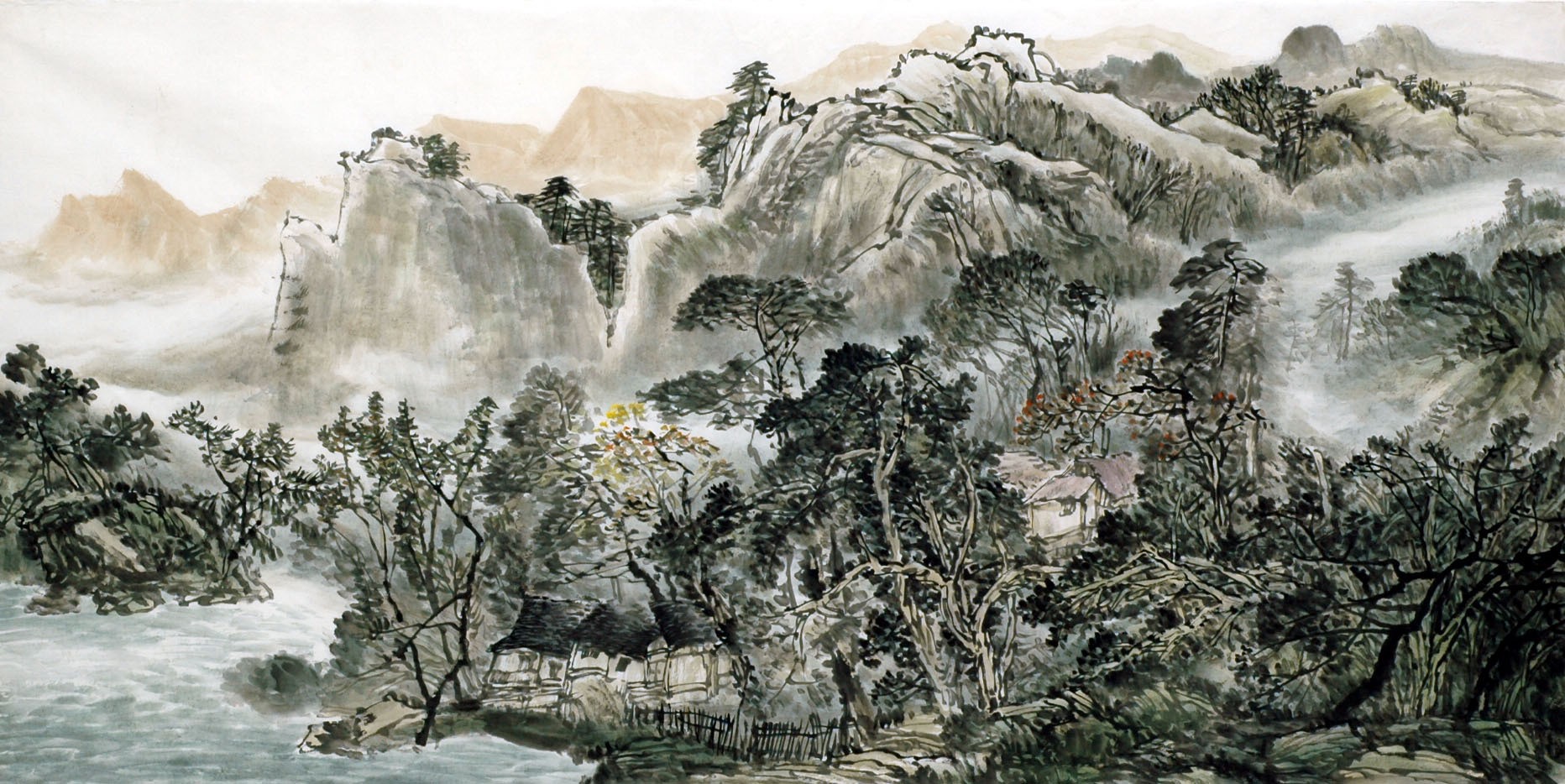 Chinese Landscape Painting - CNAG007095