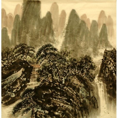 Chinese Landscape Painting - CNAG007137