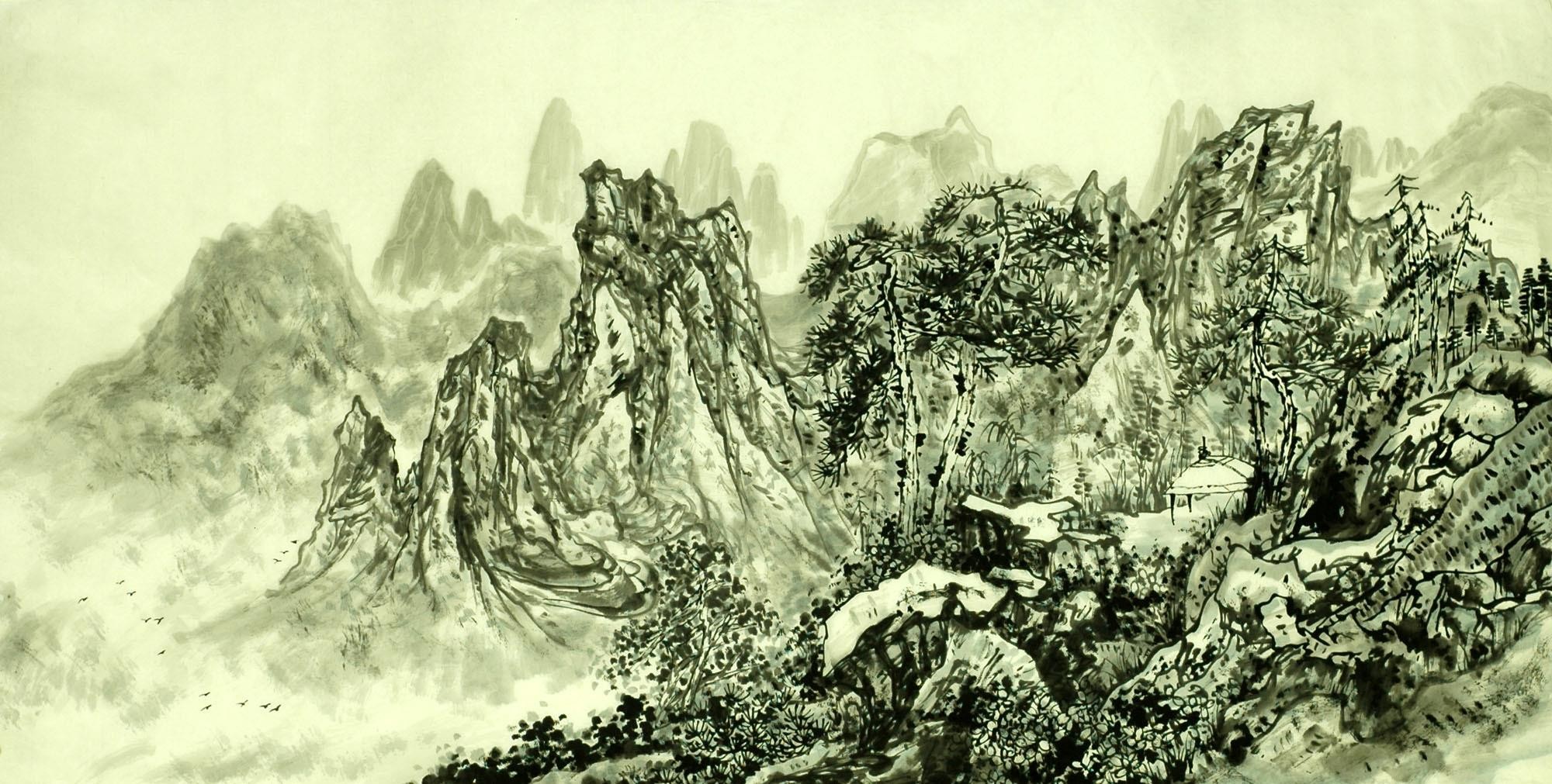 Chinese Landscape Painting - CNAG007143