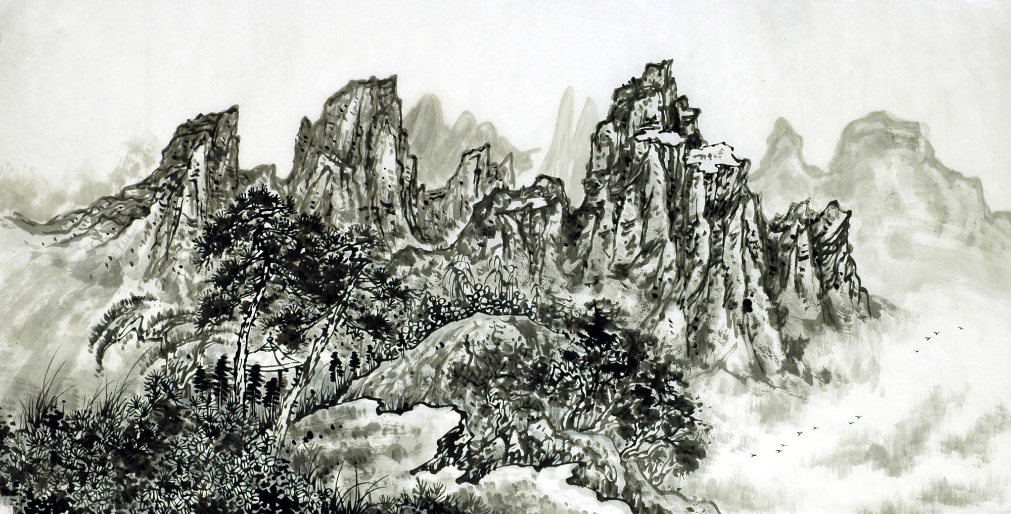 Chinese Landscape Painting - CNAG007145