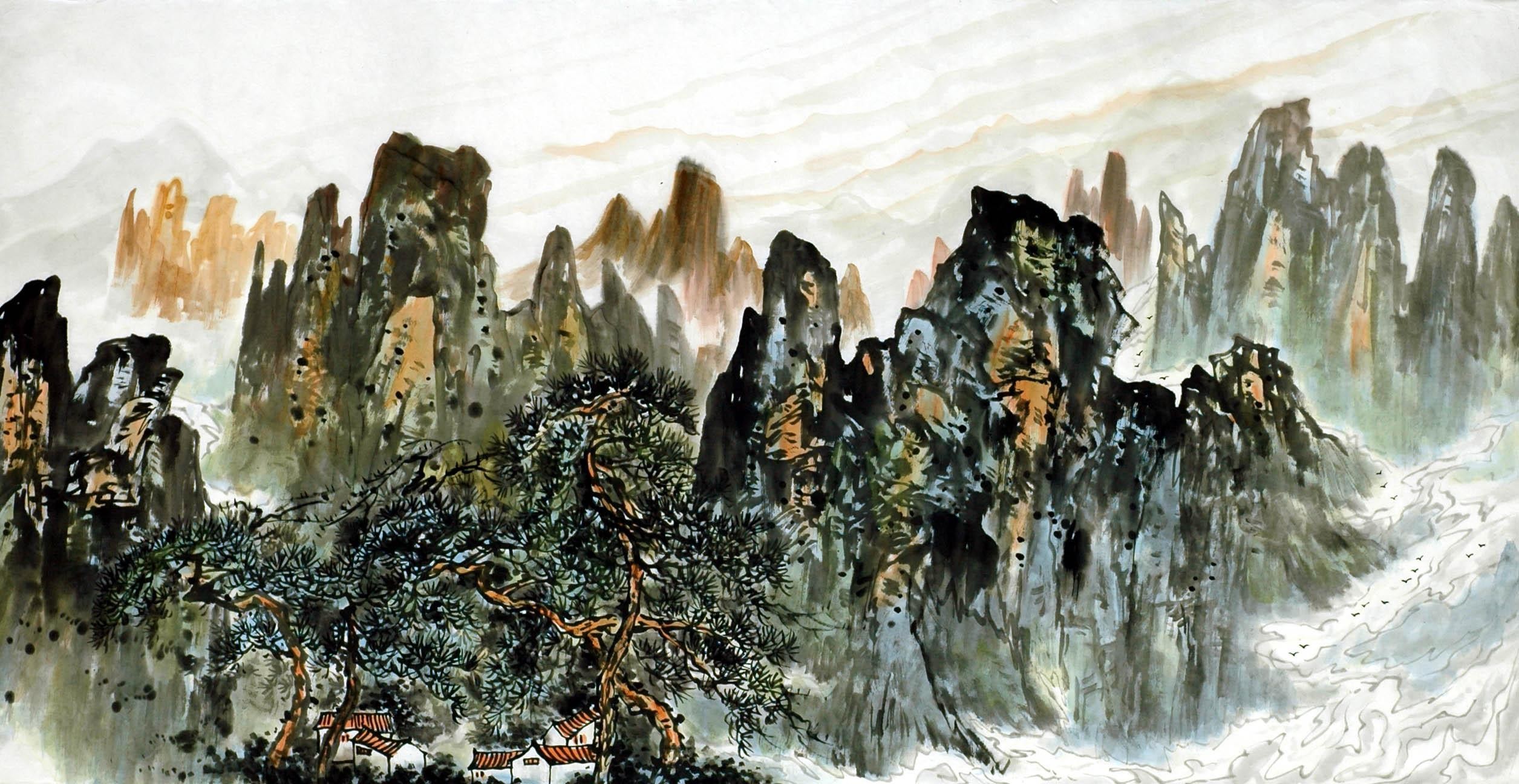 Chinese Landscape Painting - CNAG007146